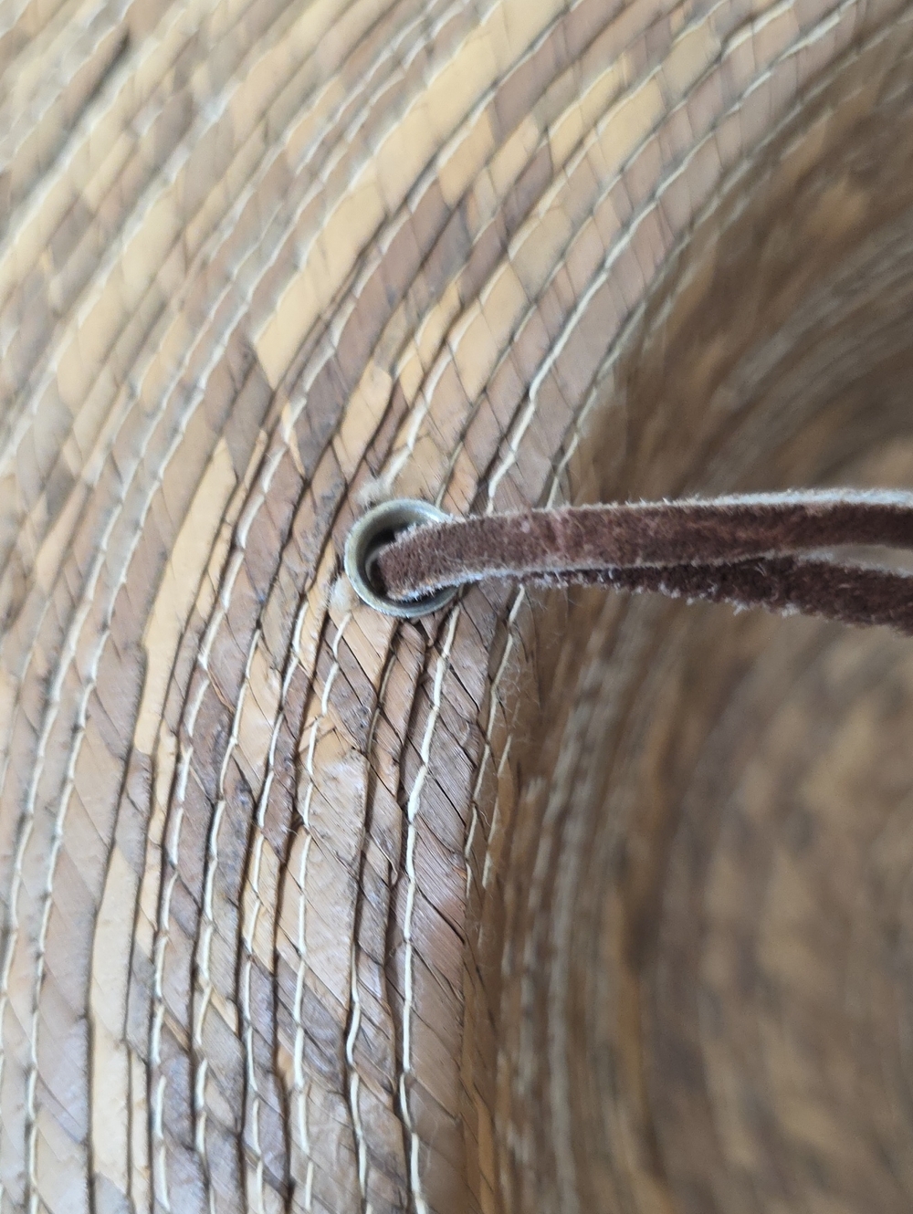 Tula Hats Wide Brim Palm Straw Sun Hat Leather Chin Strap Made in Mexico - Picture 9 of 11